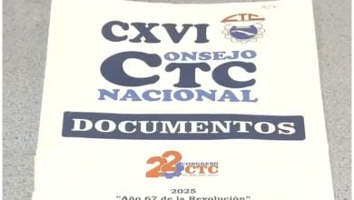 Imagen de referencia de evento de la Central de Trabajadores de Cuba. (Captura de pantalla © Canal Caribe- YouTube)