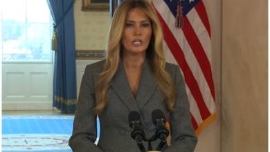 Melania Trump, esposa de Donald Trump y primera dama de EEUU. (Captura de pantalla © The White House- YouTube)
