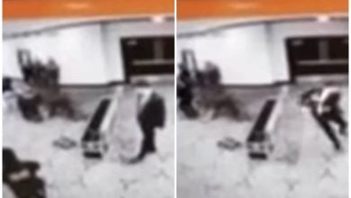 El video muestra el momento en que uno de los agentes recibe un disparo. (Captura de pantalla © USA Today- YouTube)