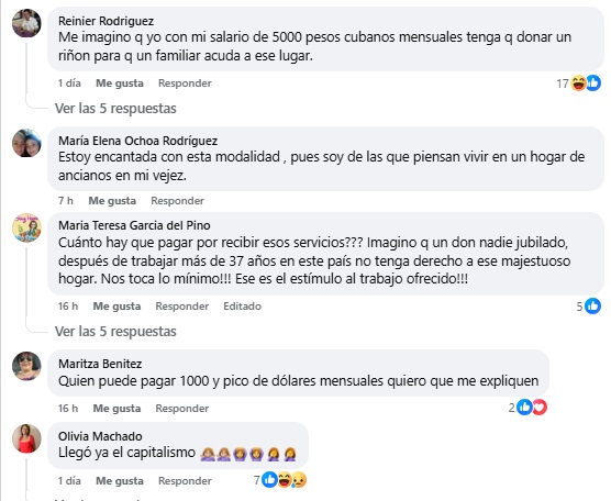 Algunos de los comentarios hechos al respecto. (Captura de pantalla © Facebook)