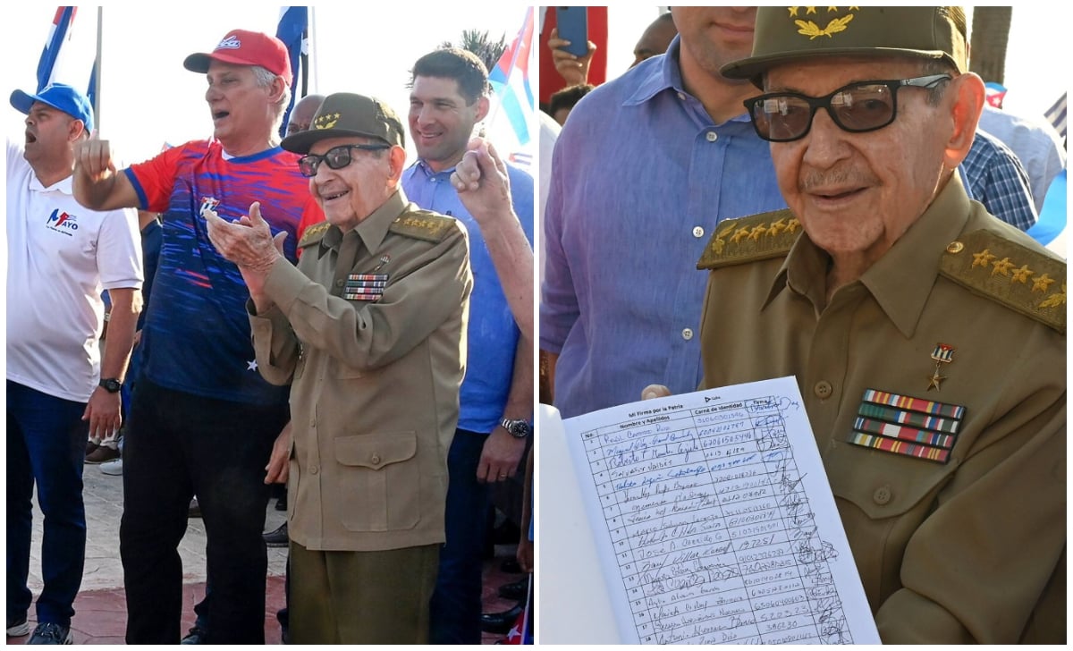 El descuido reveló datos sensibles. (Foto © Presidencia Cuba-Facebook)