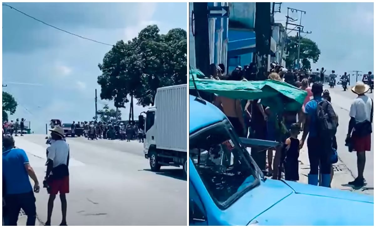Los residentes de la zona se han cansado de los constantes cortes de electricidad. (Captura de pantalla © Minuto Cuba-Facebook)