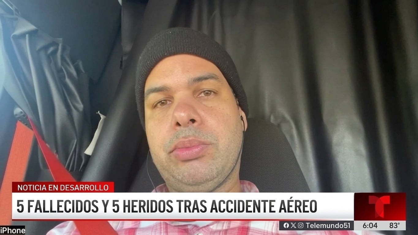 '¡Pum!': camionero cuenta cómo vivió el accidente del avión de Amazon en Miami
